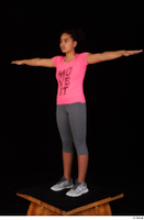  Zahara dressed grey sneakers grey sports leggings pink t shirt sports standing t poses whole body 0002.jpg